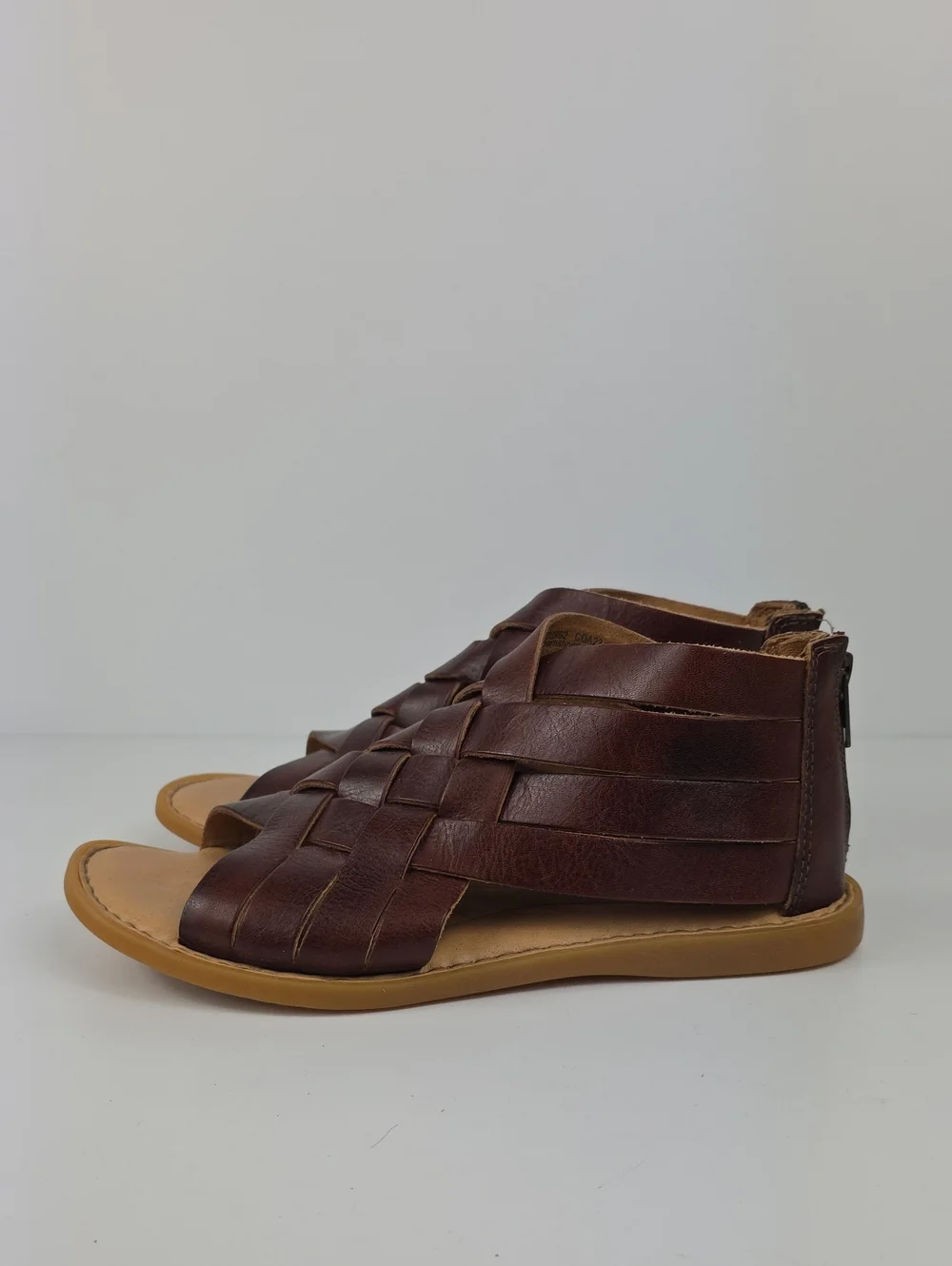 Børn Iwa Woven Brown Leather Women's Sandals Size 8